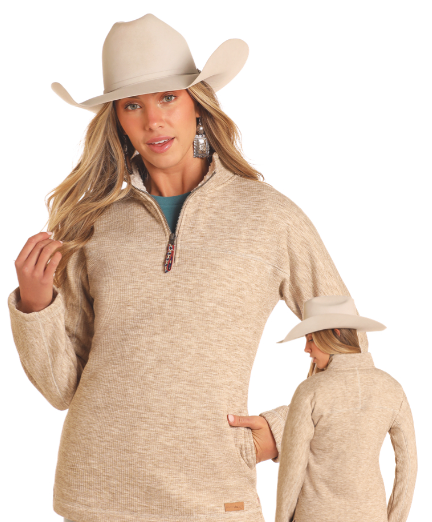Quarter Zip with Berber Lining- DW91C04164- Natural- 