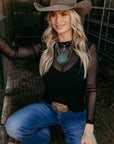 Night Sky Mesh Top