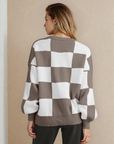 Checkered Sweater- Brown
