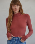 Turtleneck Bodysuit- Ruby