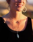 Plume Necklace: 18" Silver Chain