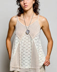 Patchwork Tank Top- Almond-