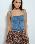 Denim Bustier Top