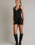 Vegan Leather Micro Short-