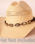 Toronto Concho Hat Band- Black