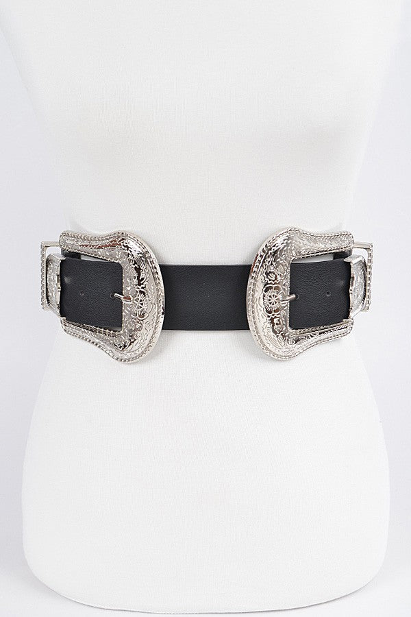 Swirl Double Buckle Belt -