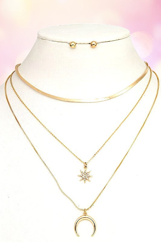 Necklace Set- 195028 Gold