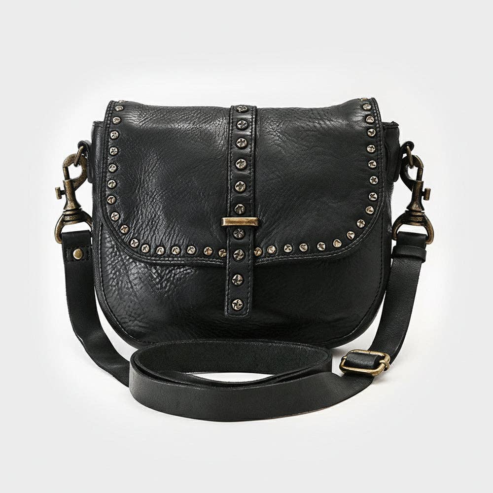SWC155BLK- Black Flap Bag