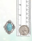 Turquoise Concho Diamond Post Earring-