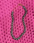Checkered Black & White Necklace