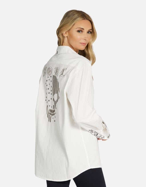 Torry American Soul Boyfriend Shirt- White- 