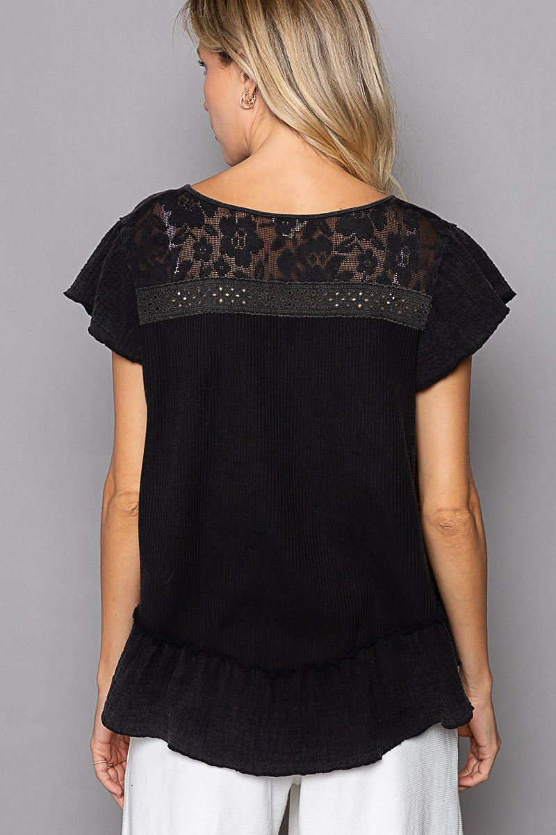 Amelia Top- FWT423- Black 