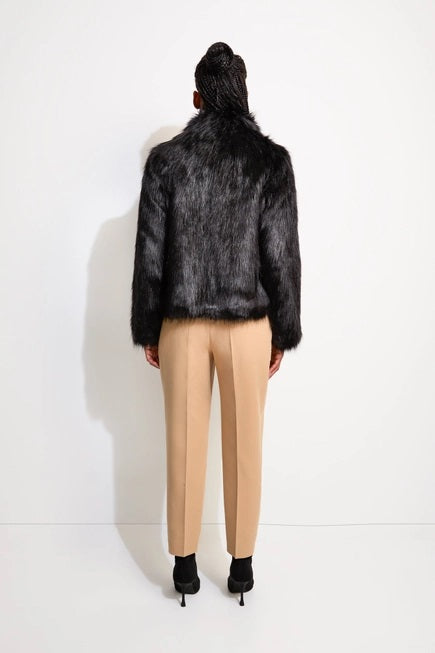 Fur Delish Luxe Faux Fur Coat- Black - 