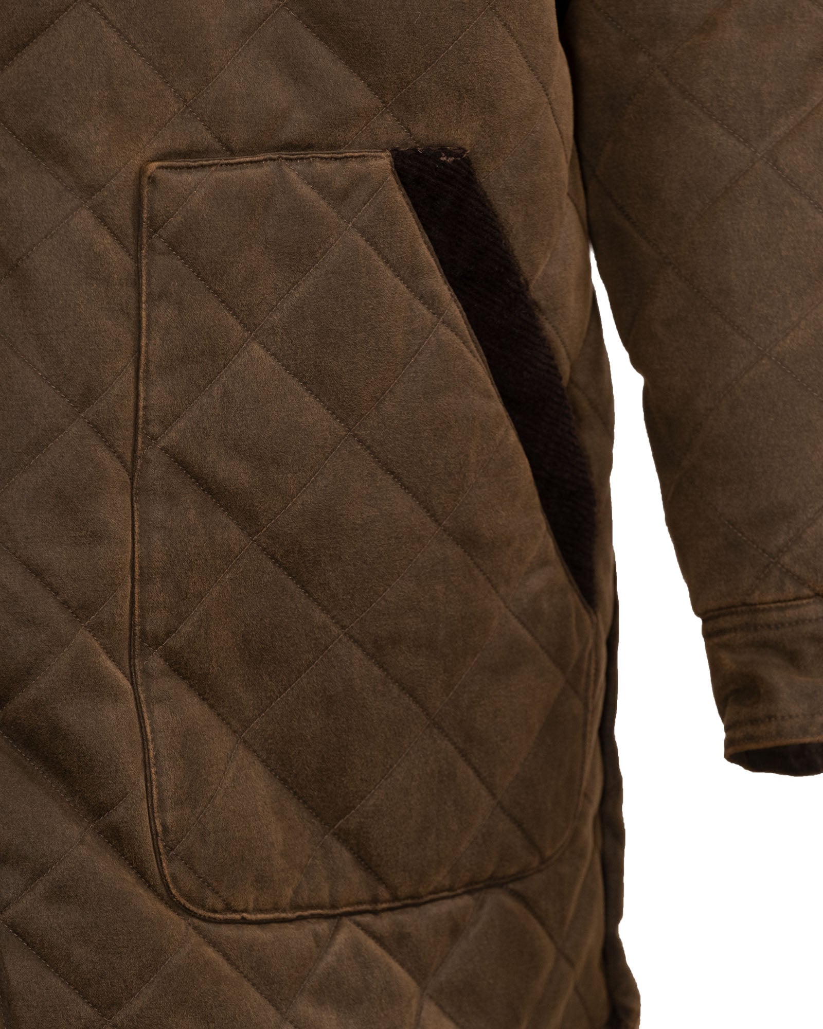 Harlow Quilted Barn Jacket- Brown 