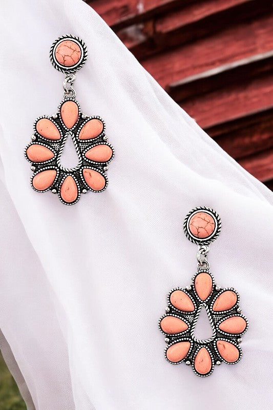 Drop Earring- 177474- Pink
