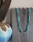 Genuine Turquoise Heishi Necklace - Native Made