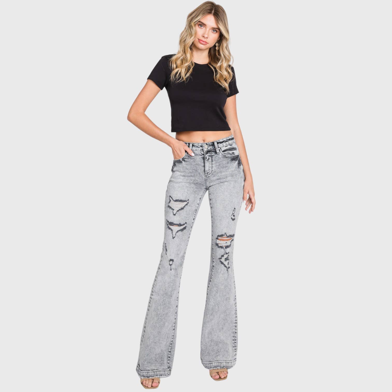 Finley Jean- MidRise- 34in- Grey