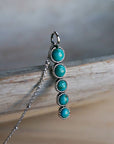 Ilaria Turquoise Necklace: Sterling silver 16-18"