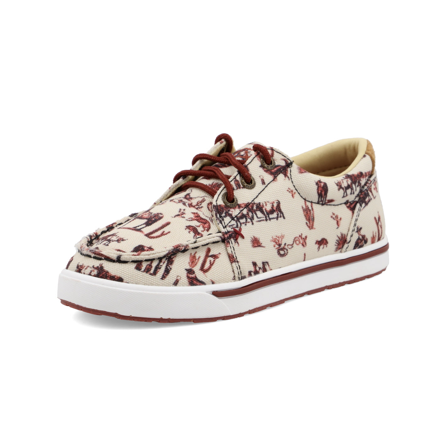 Twisted X Youth  Maroon&amp;Ivory Western 5