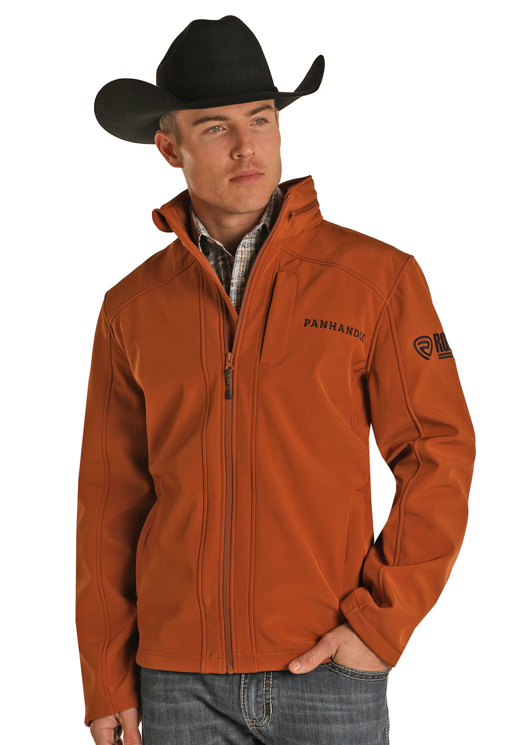 R&RD Panhandle Basic Men's Softshell  Burnt Orange M
