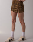 Leopard Skort with Side Slit-