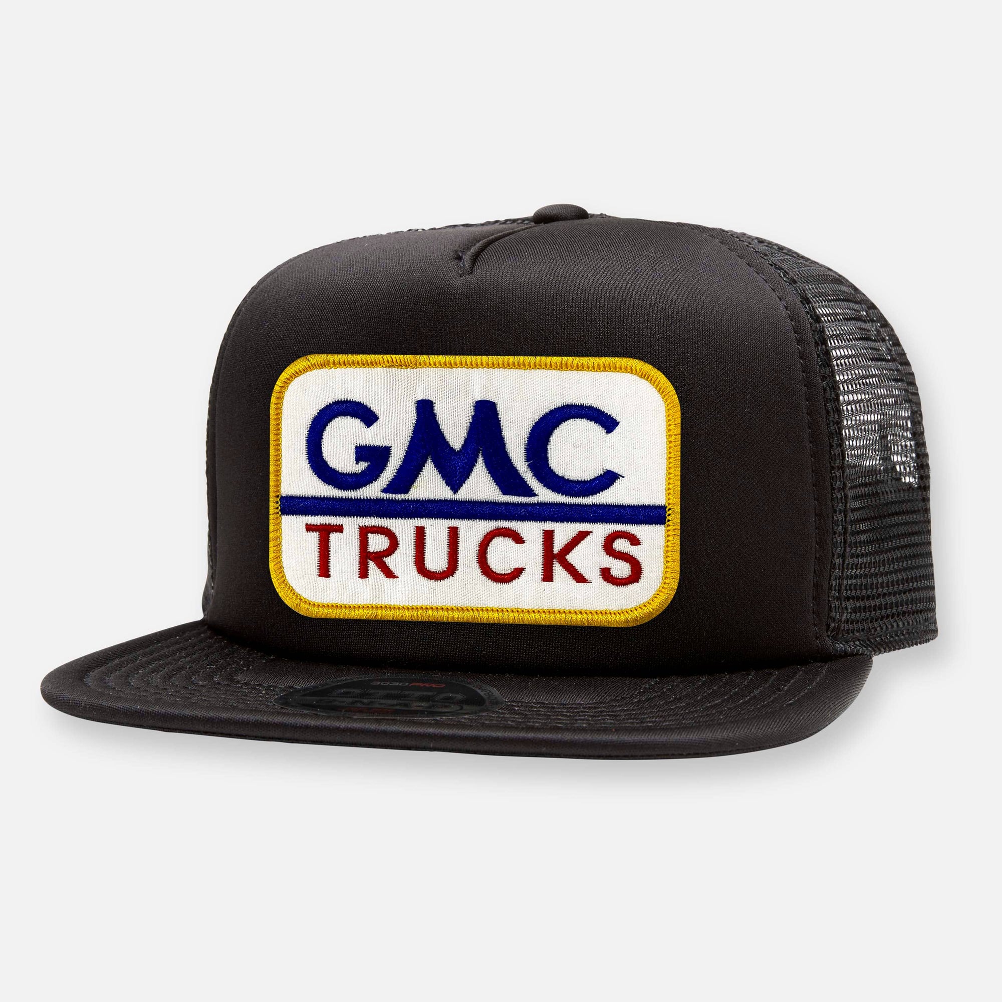 GMC TRUCKS FLAT BILL PATCH HAT: Navy