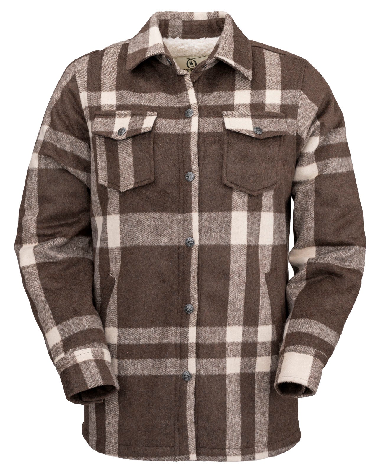 C'Anne Flannel Shacket - Brown 
