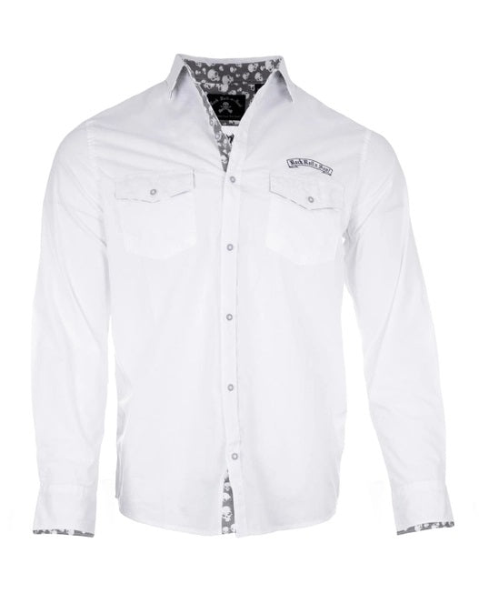 Don't Look Back- Men's Long Sleeve- White