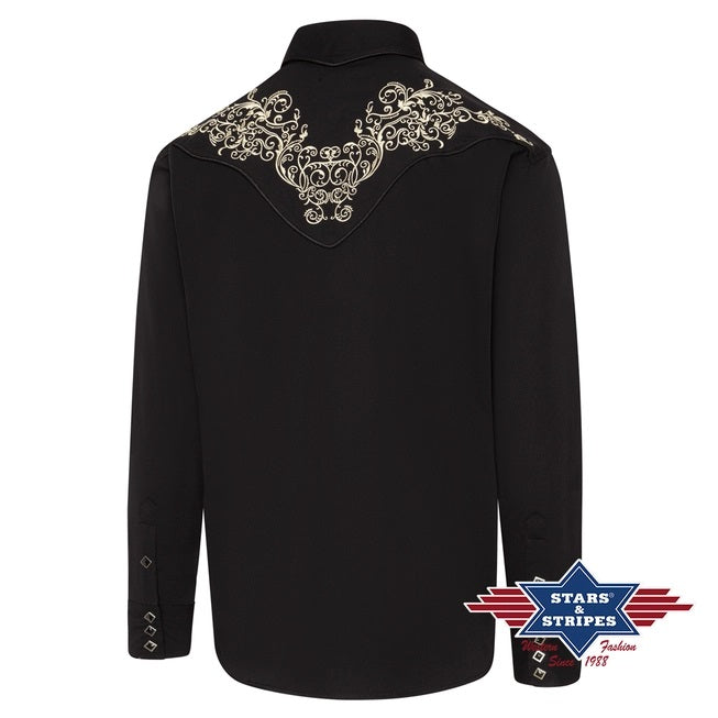 Brandon - Pearl Snap Embroidered Shirt 