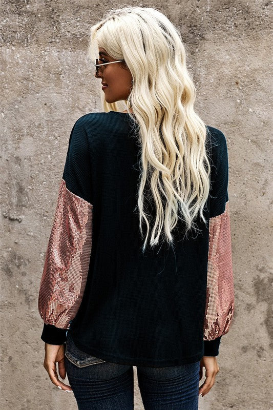 Gold Sleeve and Pocket Long Sleeve Shirt 