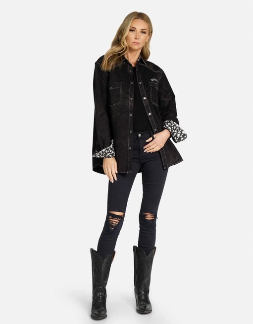 Delfino Time is Running Out Boyfriend Jacket- 