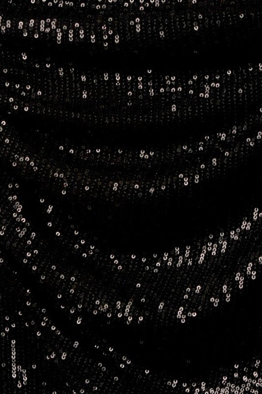 Sleeveless Sequin Square Neck Dress