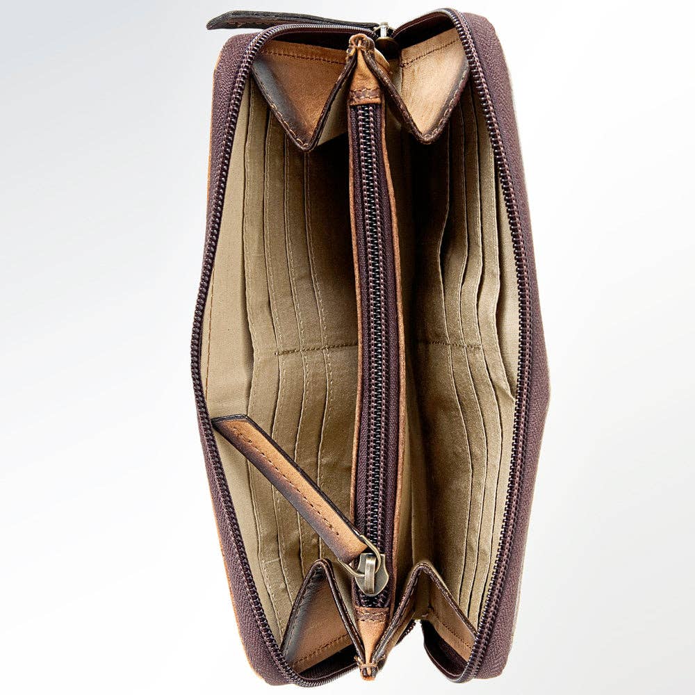 ADBGI121 Cowhide Zip Wallet