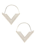Triangle Wire Hoop Earring- Silver