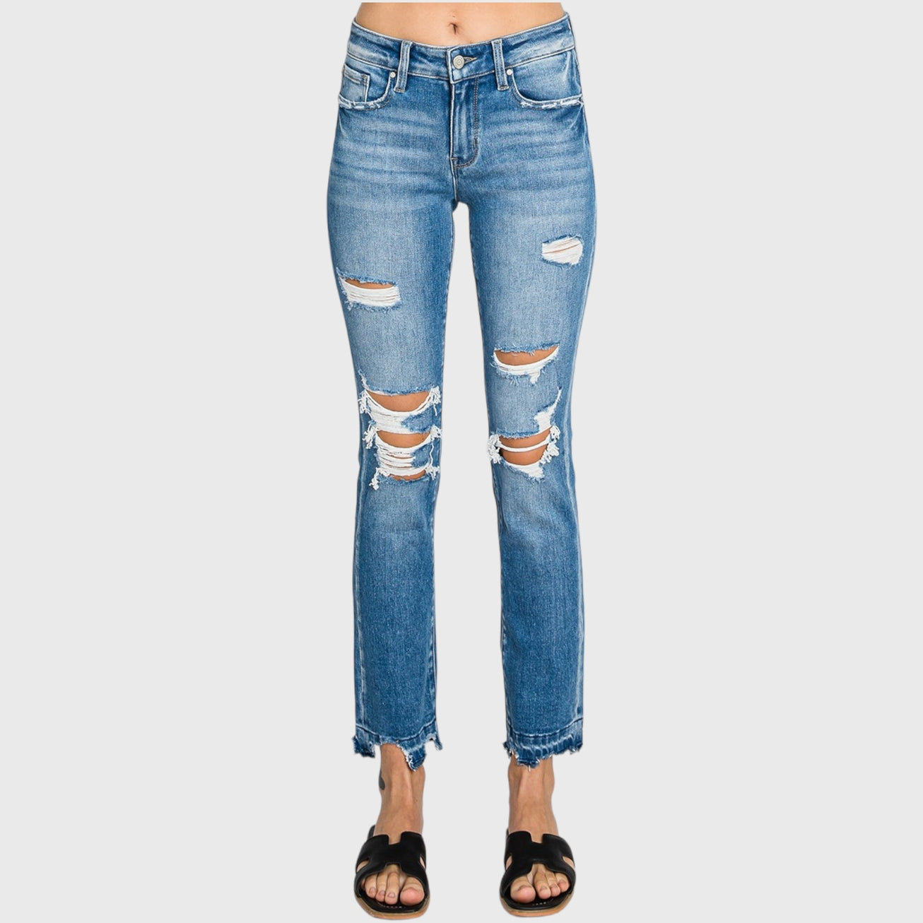 Sydney Jean- MidRise- Distressed-