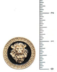 Lion Head Post Earring: Gold