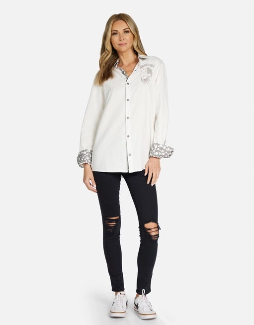 Torry American Soul Boyfriend Shirt- White- 