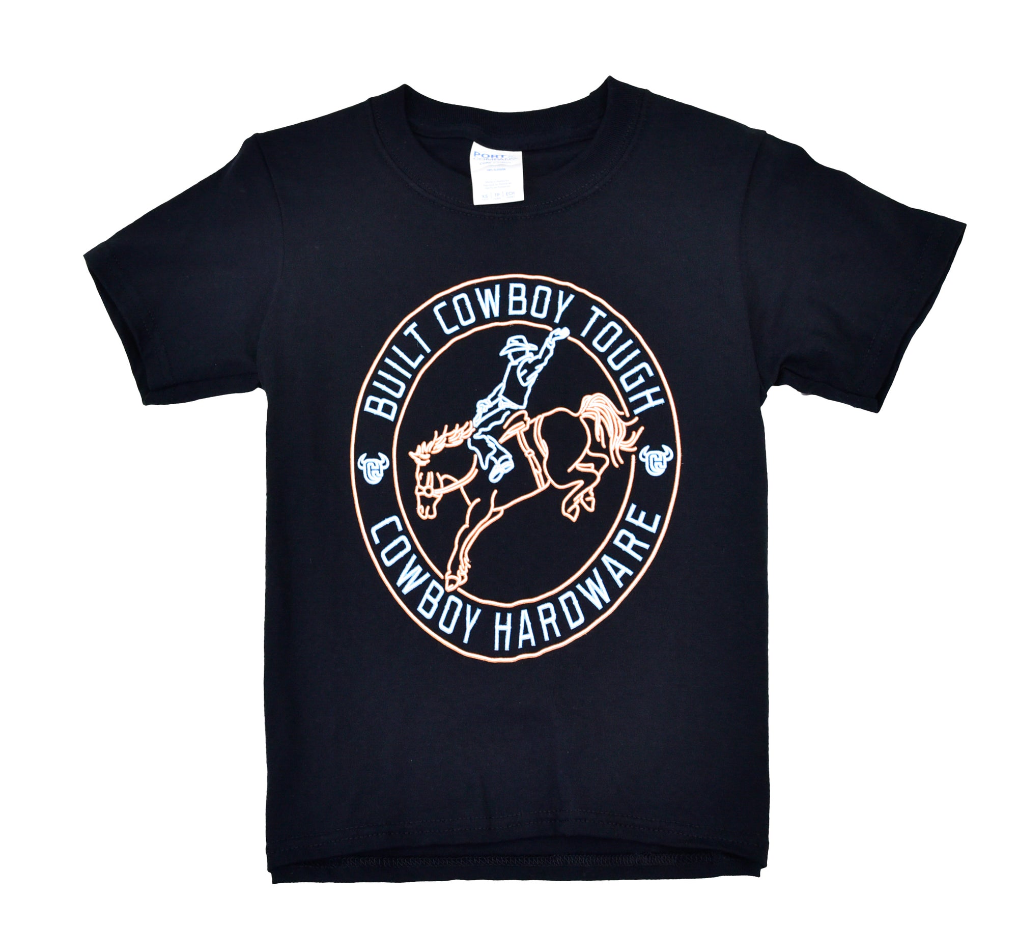Infant/Toddler- Built Cowboy Tough Graphic Tee- Black 