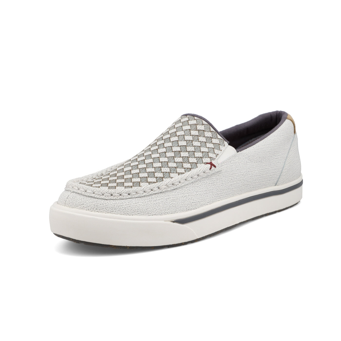 MCA0063- Slip On Kicks- White Checkered- 