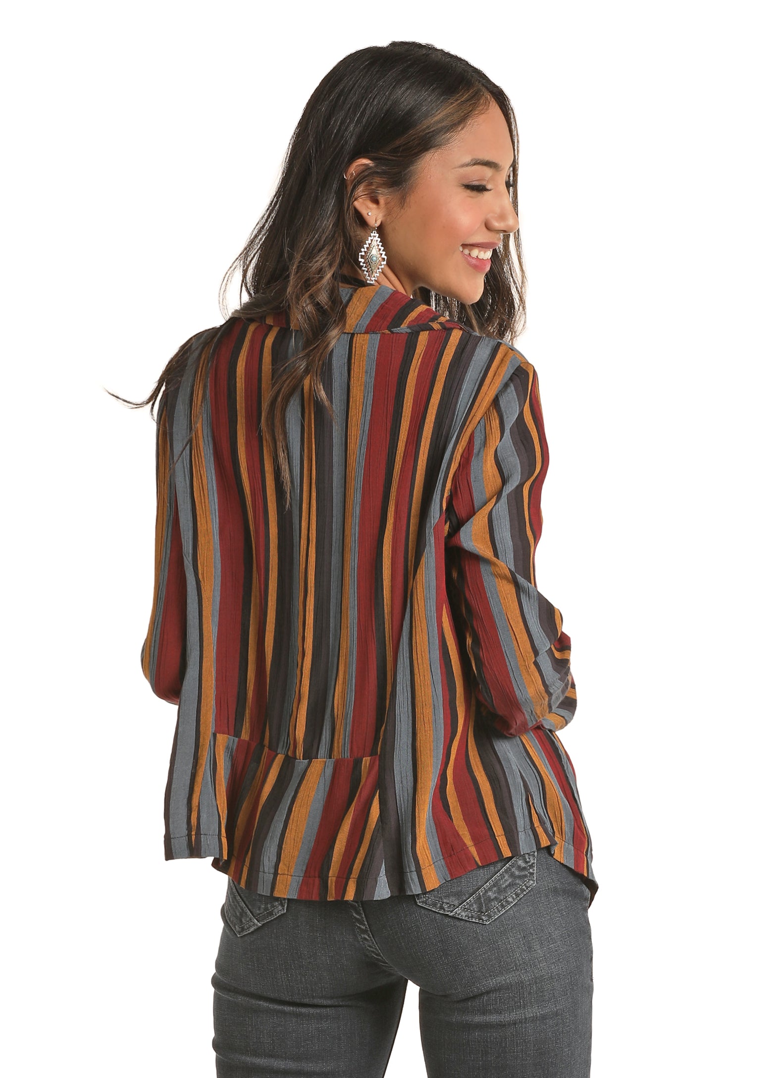 R&RD- LS Striped Lightweight Blazer