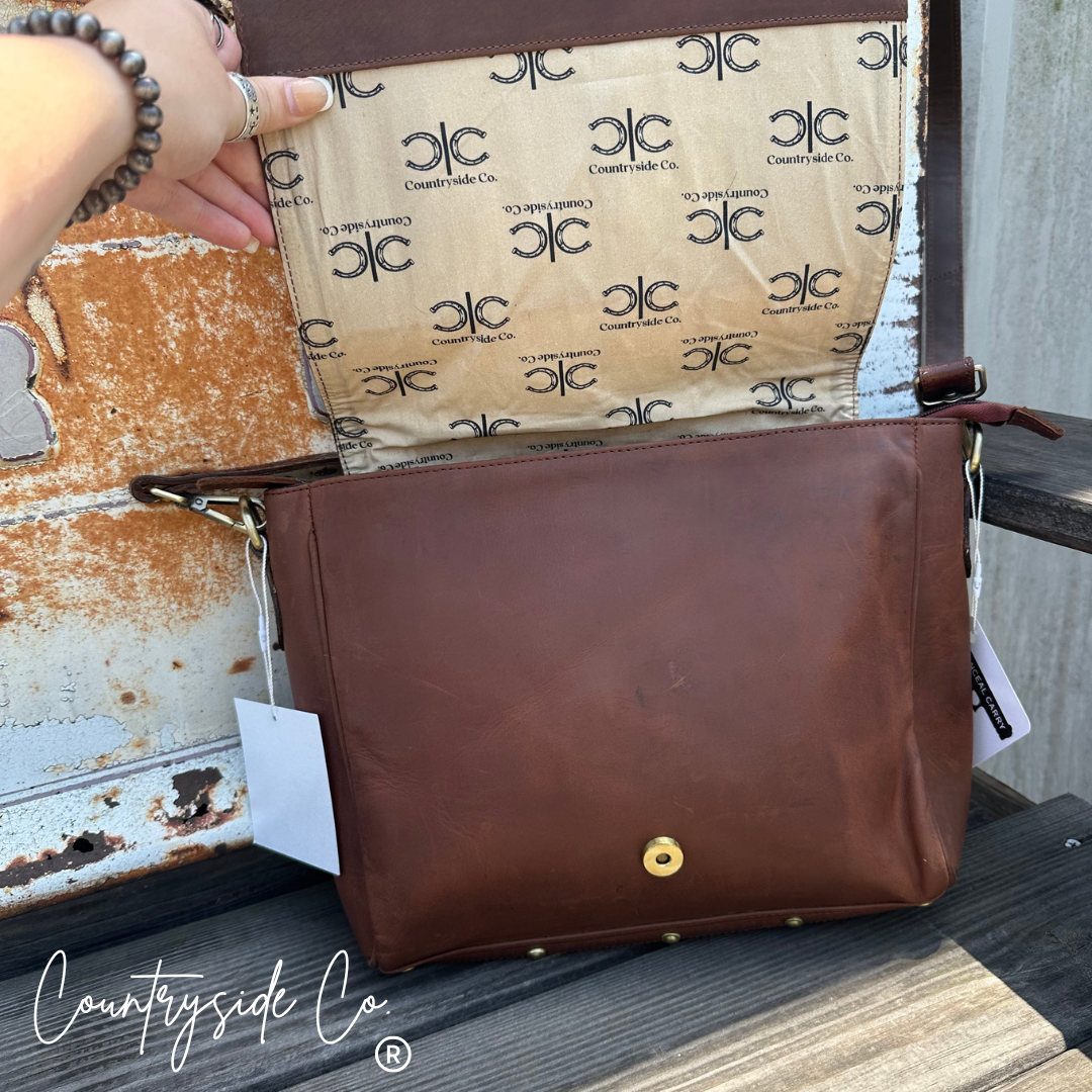 Cattleman Luxe Checkered Cowhide Purse