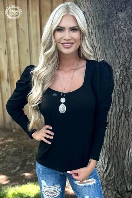 Something Classy Top- Black- 