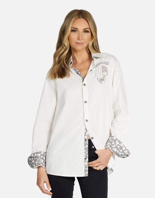 Torry American Soul Boyfriend Shirt- White- 