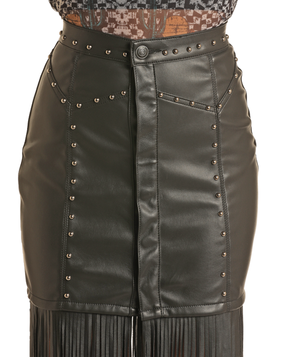 Black Fringe Skirt 