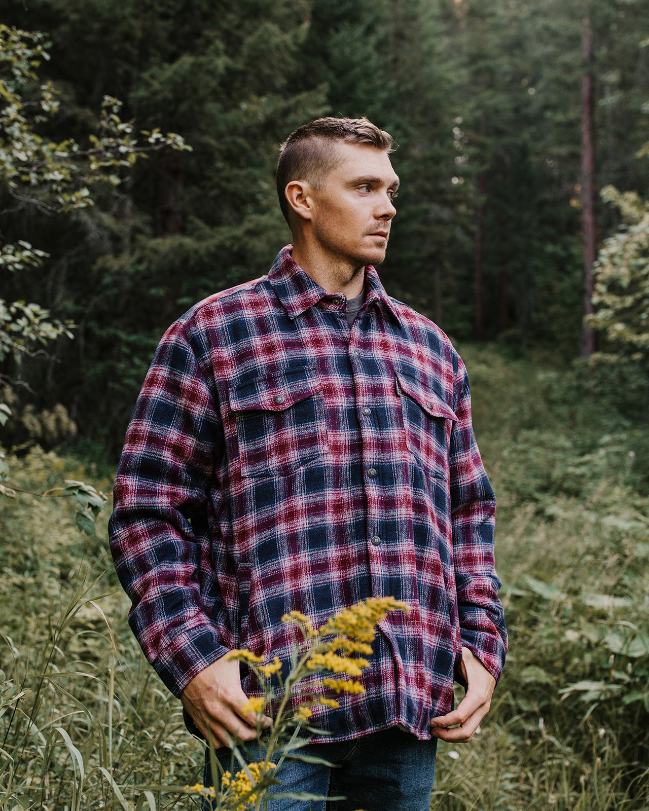 Arden Berber Lined Flannel Jacket