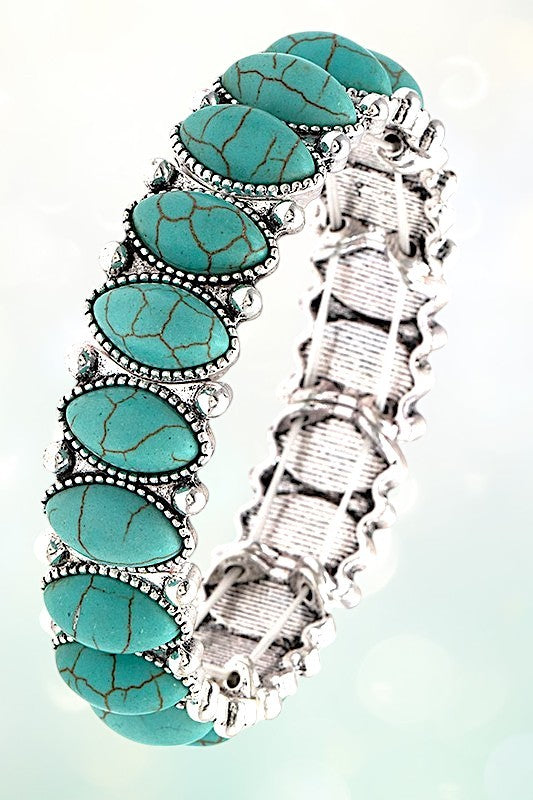 Stretch Bracelet- 196762- Turq