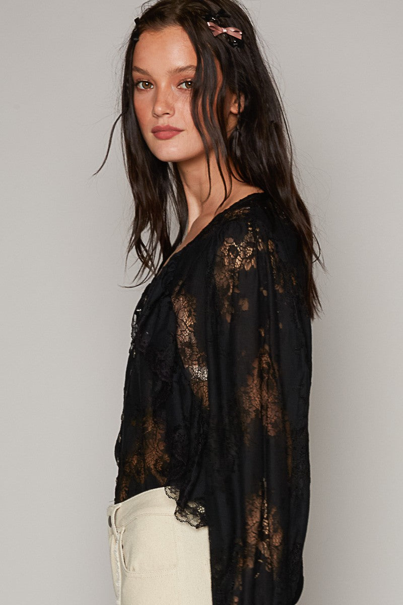 Sophia Top- FWT629- Black 