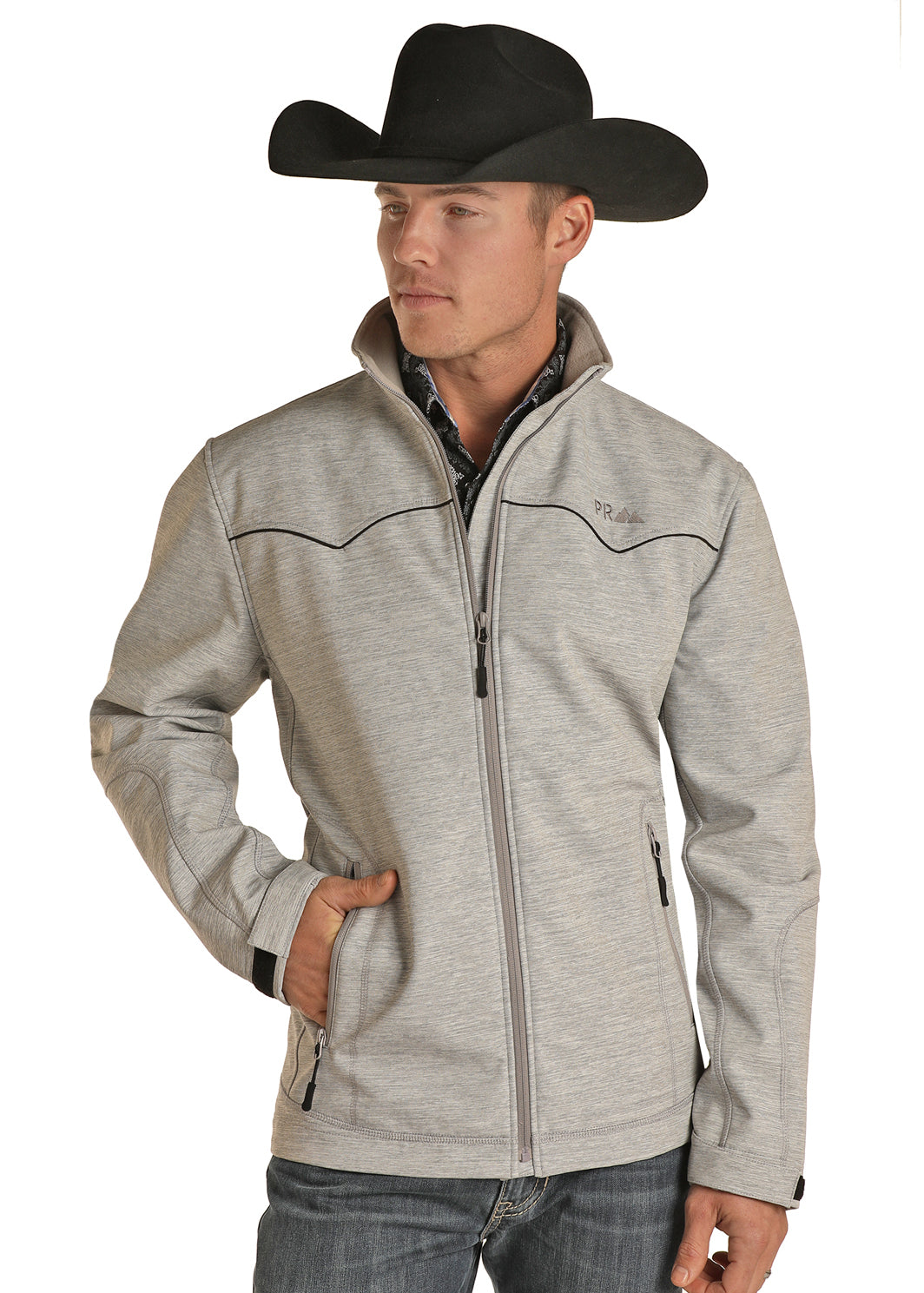 R&RD Powder River Men's Softshell in Light Grey