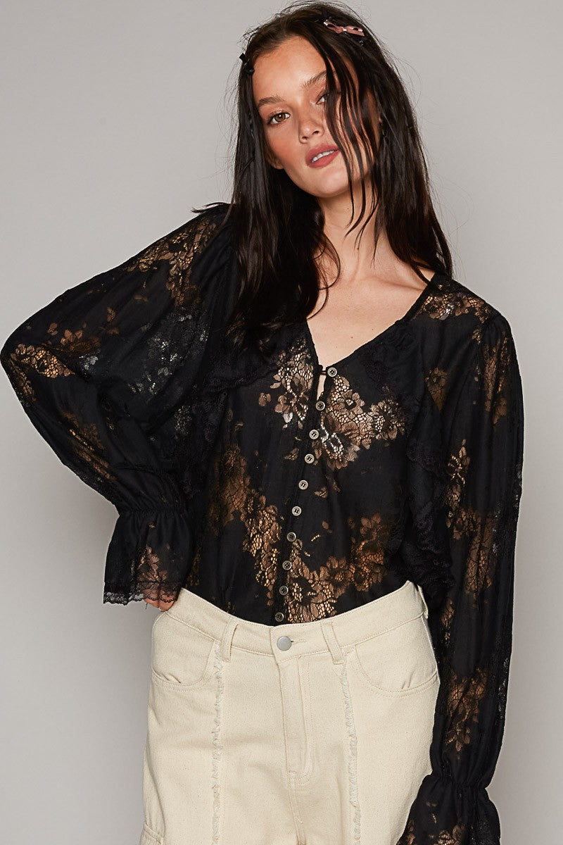 Sophia Top- FWT629- Black 
