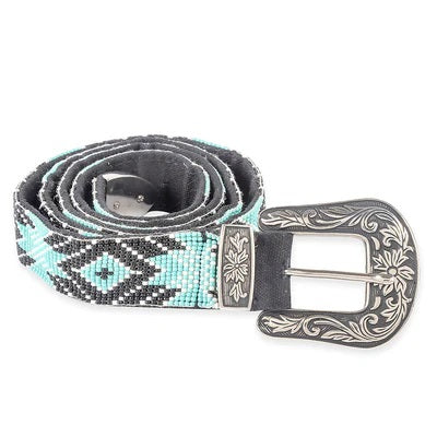 Juniper Hills Beaded Turquoise Belt- S-11078